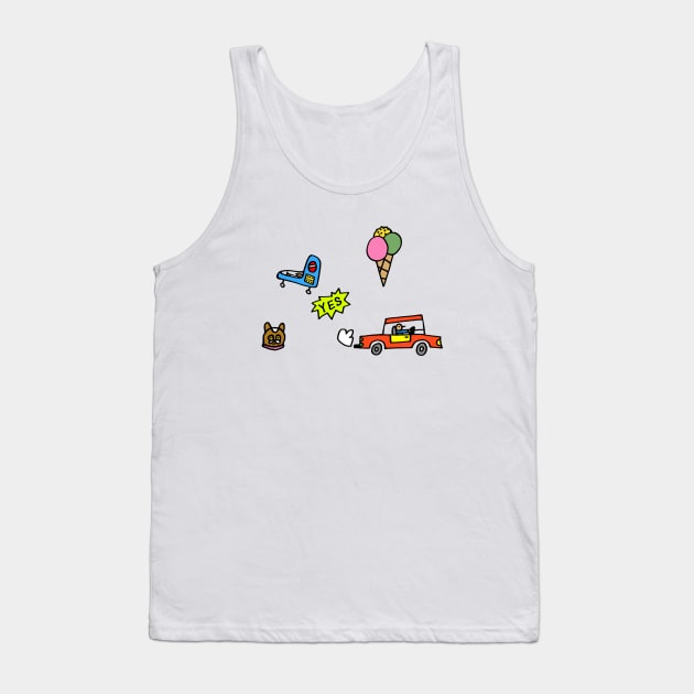 Doodles Tank Top by AdrianaStore